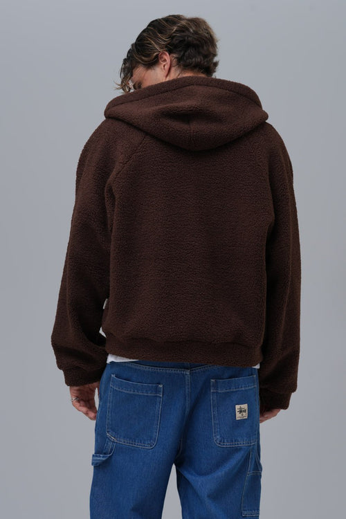 Oversized Sherpa Zip-Up Hoodie – Unisex Streetwear Comfort